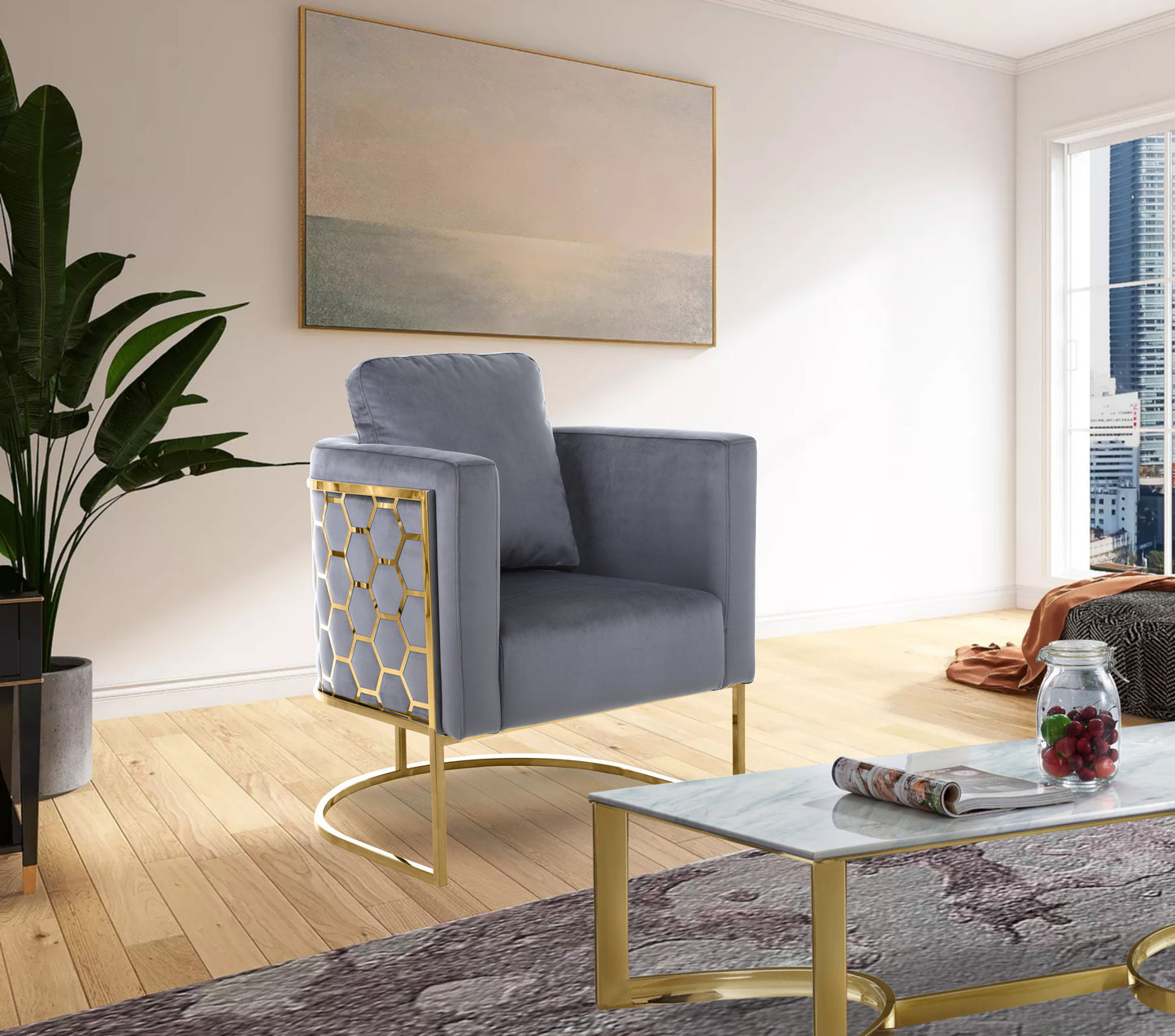 Casa - Chair with Gold Legs