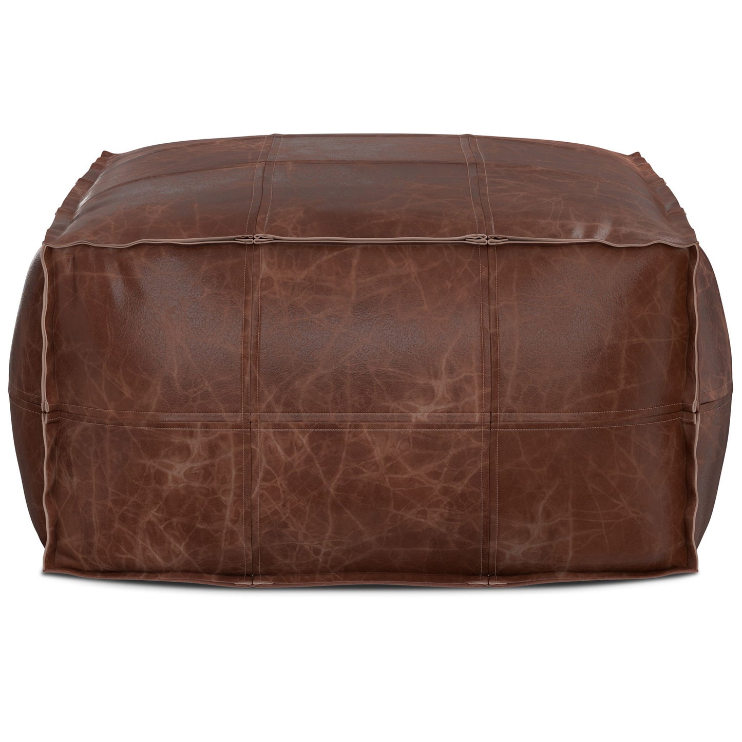 Sheffield - Coffee Table Pouf - Distressed Brown