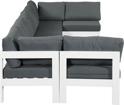 Nizuc - Outdoor Patio 7 Piece Modular Sectional With White Frame