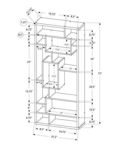 Bookshelf, Etagere, For Office, Contemporary & Modern - White