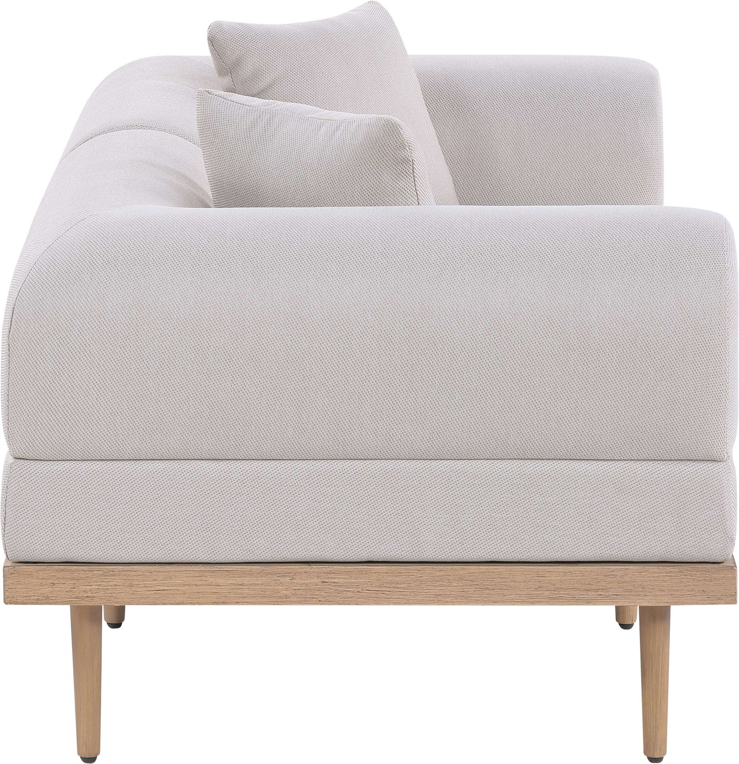 Laguna - 2 Piece Resilient Water Resistant Fabric 71" Upholstered Outdoor Patio Modular Loveseat