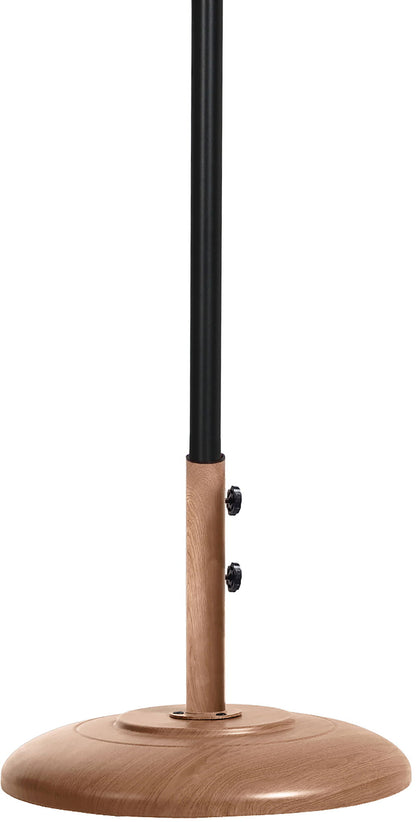 Fiji - Aluminum Patio Umbrella With Round Teak And Black Base