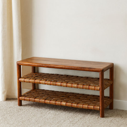 Regency - Woven 2 Slot Shoe Rack - Brown