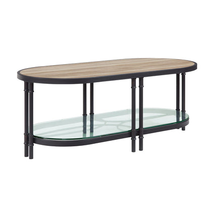 Brantley - Coffee Table - Oak & Sandy Black