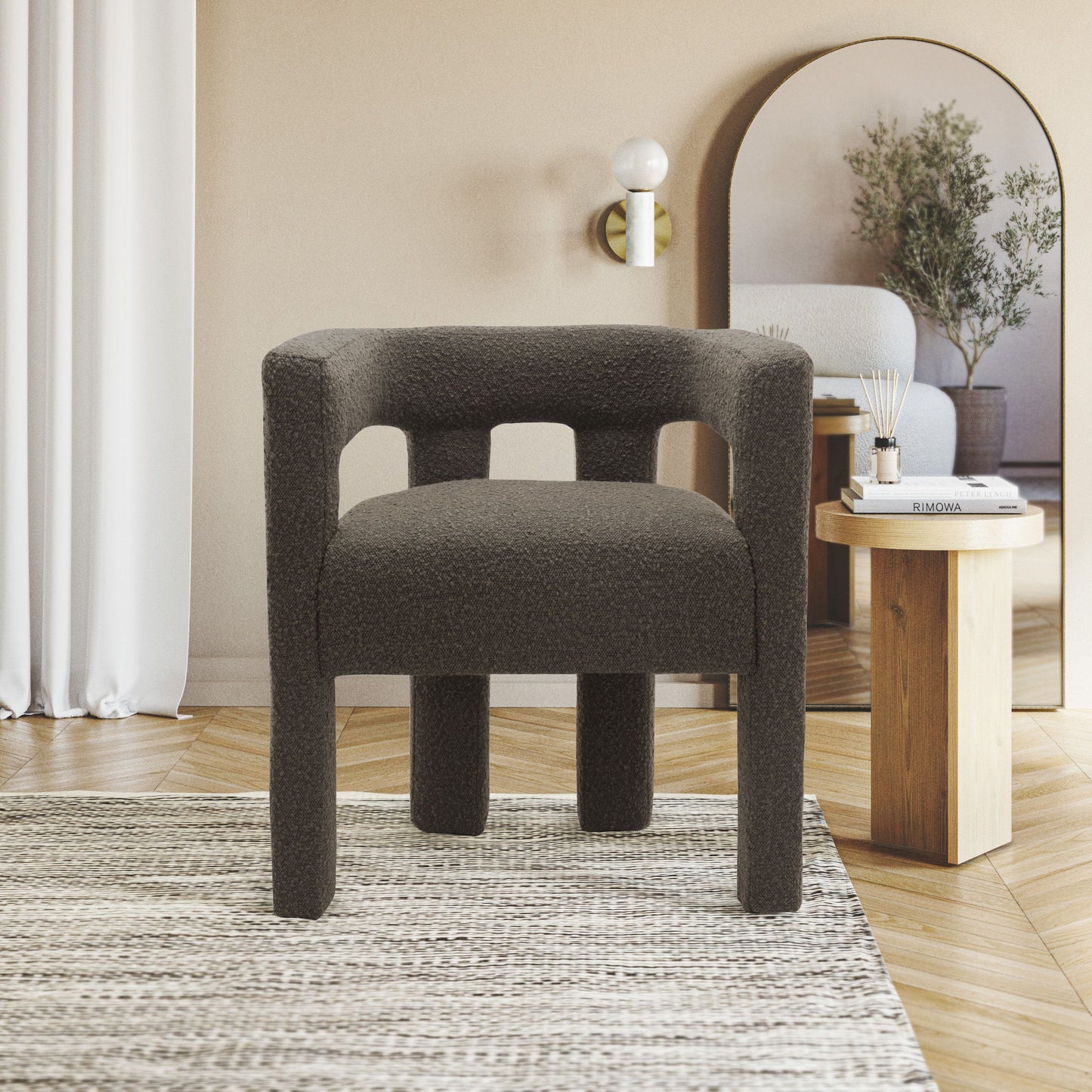 Athena - Boucle Fabric Dining Chair