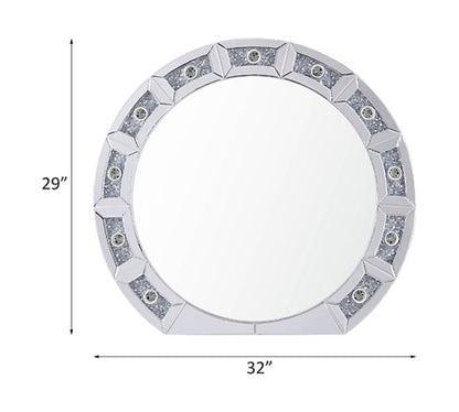 Noralie - 29" Accent Mirror - Mirrored & Faux Diamonds