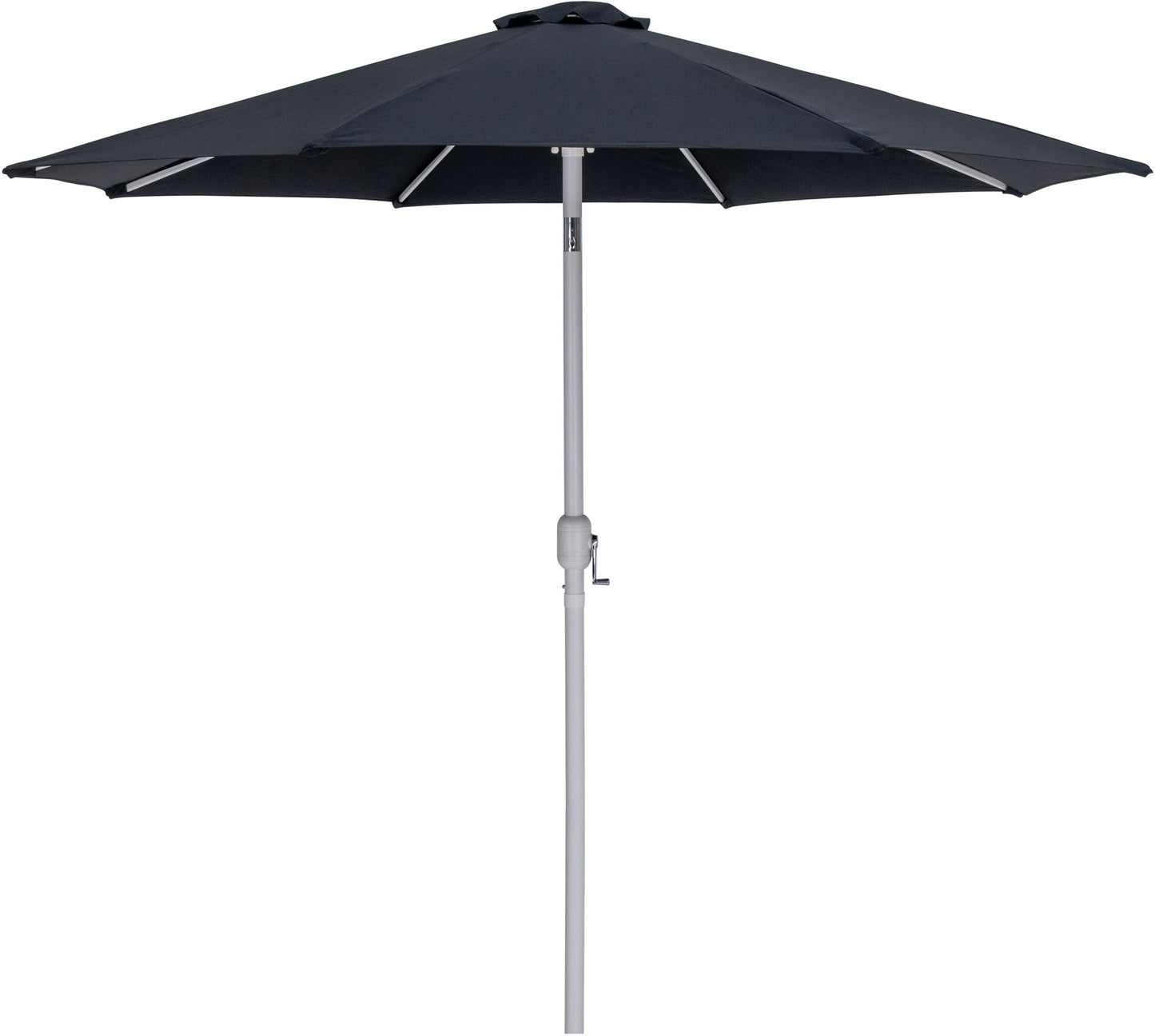 Fiji - Aluminum Patio Umbrella With Round Teak And White Base