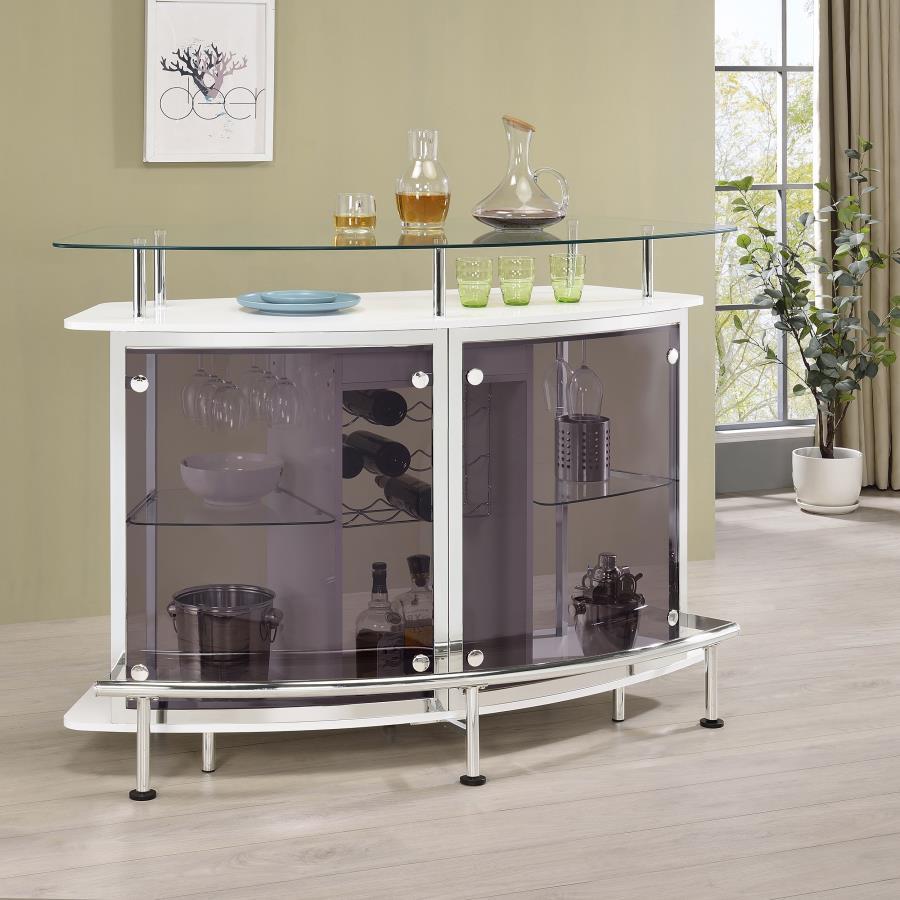 Gideon - Glass & Top/bottom Panel, Box 2 of 2 - White High Gloss