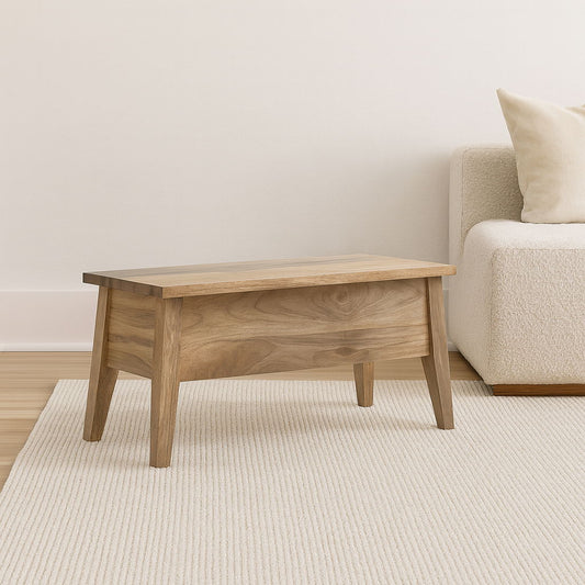 Lid Up Storage Bench - Oak