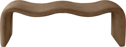 Willow - Faux Leather Bench - Brown