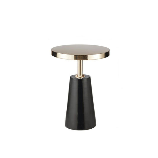 Accent Table Elegant Design Metal Round - Black / Gold