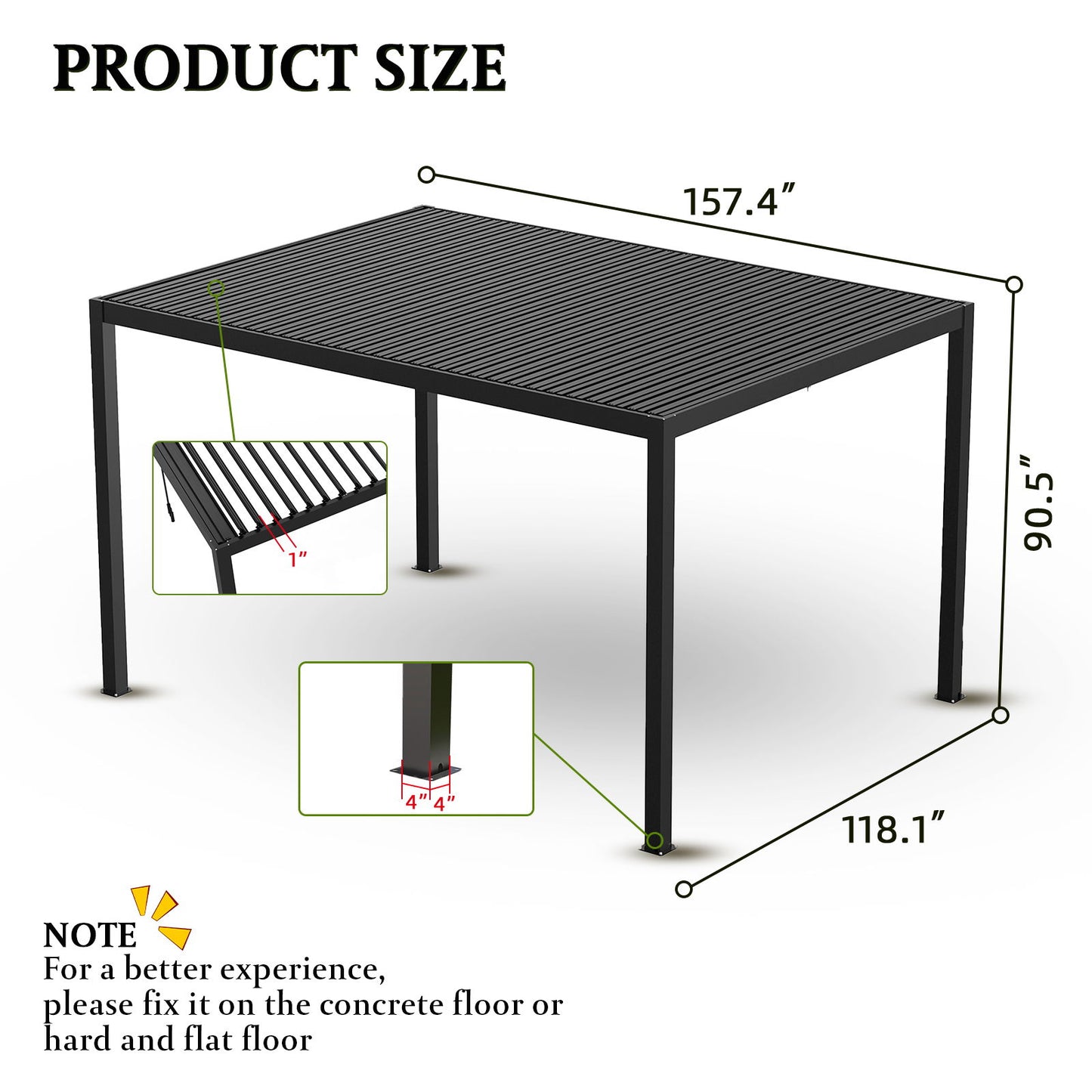 Premium Louver Pergola Aluminium Frame & Louvers