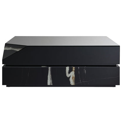 Drisana - Coffee Table - Black Mirrored