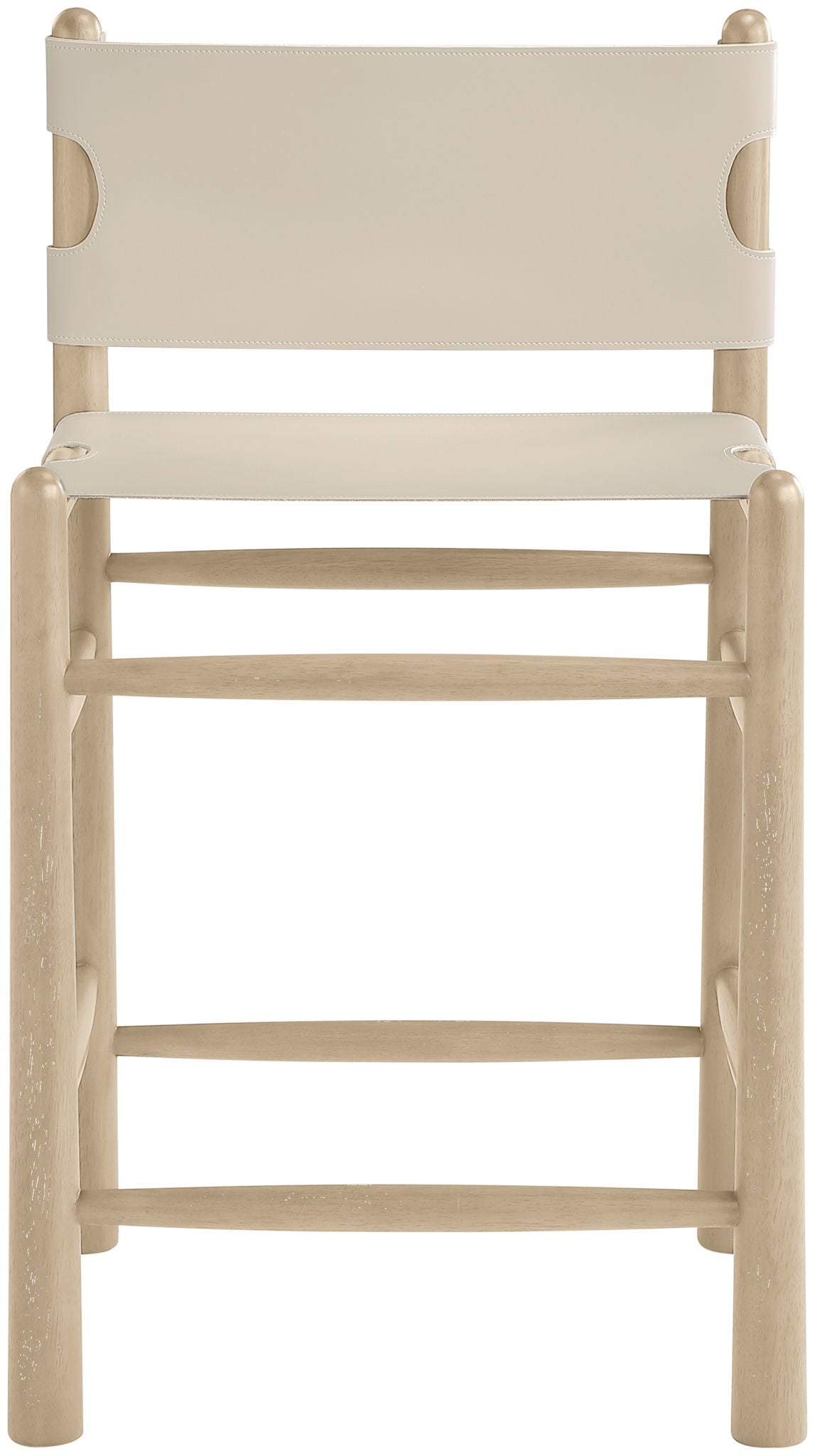 Santos - Upholstered Counter Stool With Stained Natural Base