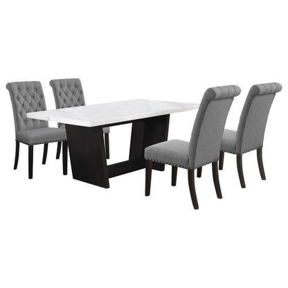 Sherry - Rectangular Marble Top Dining Table Set