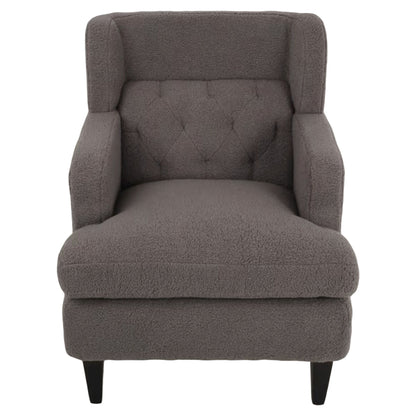 Upholstered Accent Chair Tufted Armchair For Living Room, Russet - Brown
