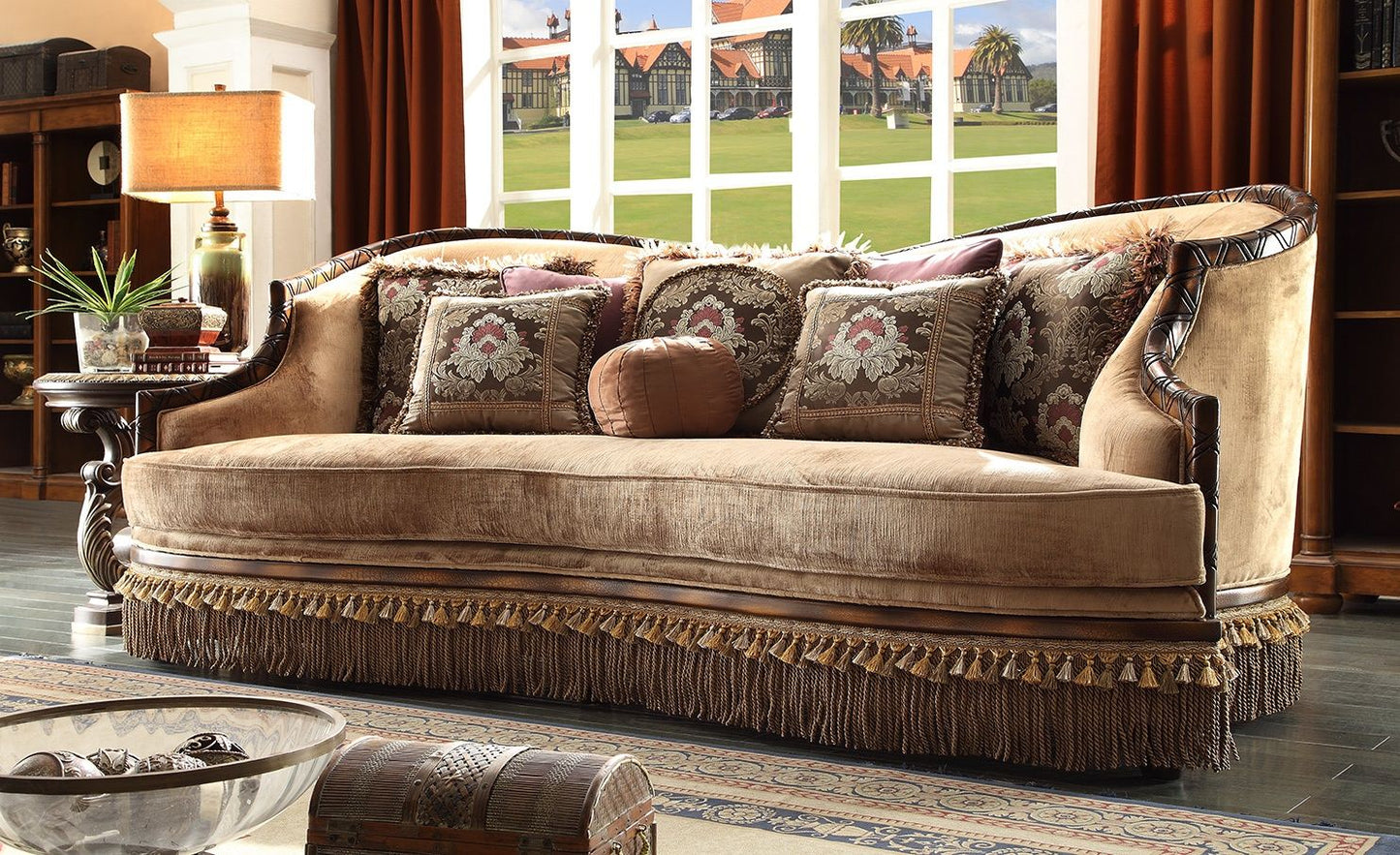 HD-1631 - 3 Piece Sofa Set - Antique Brown
