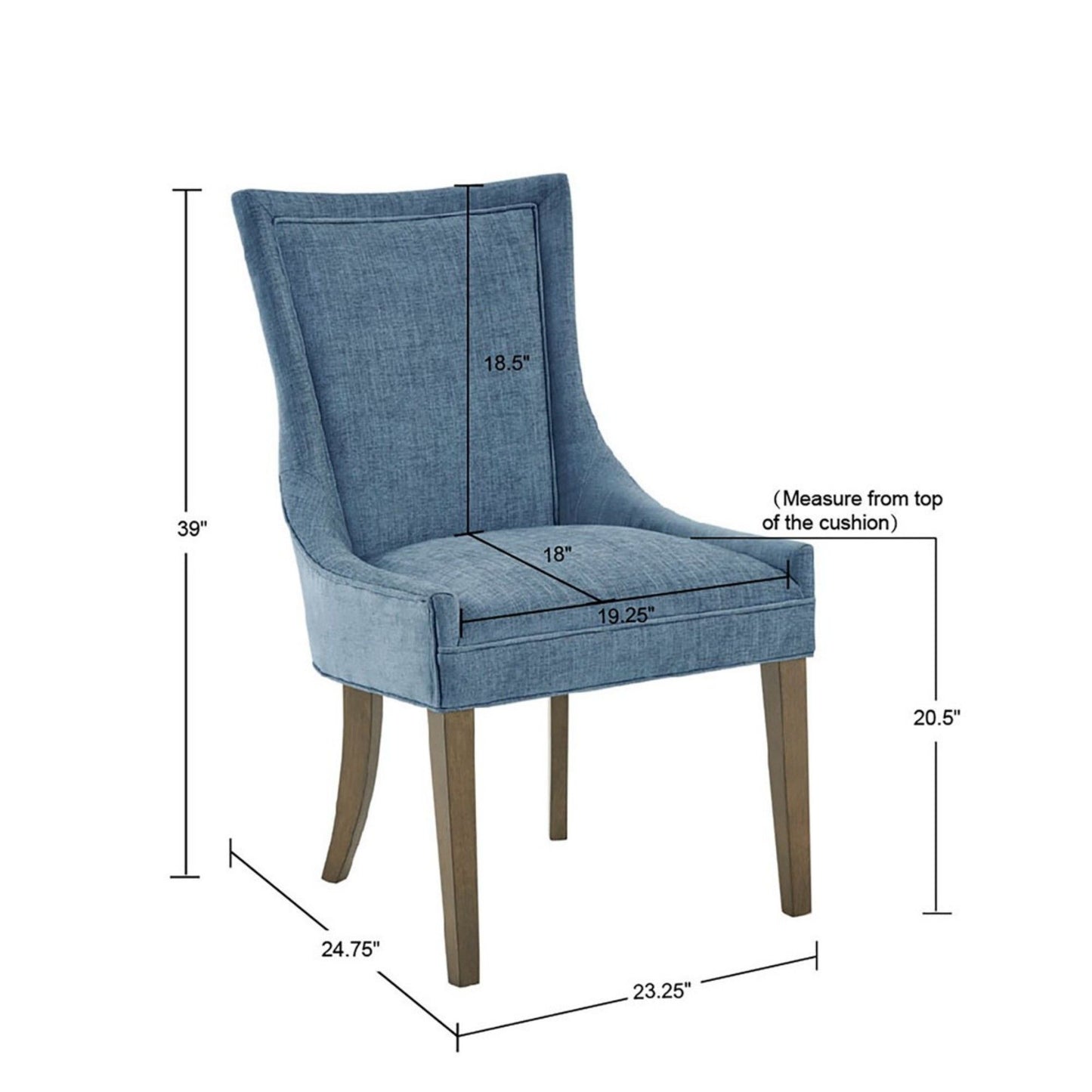Ultra - Dining Side Chair With Chenille Upholstery (Set of 2)