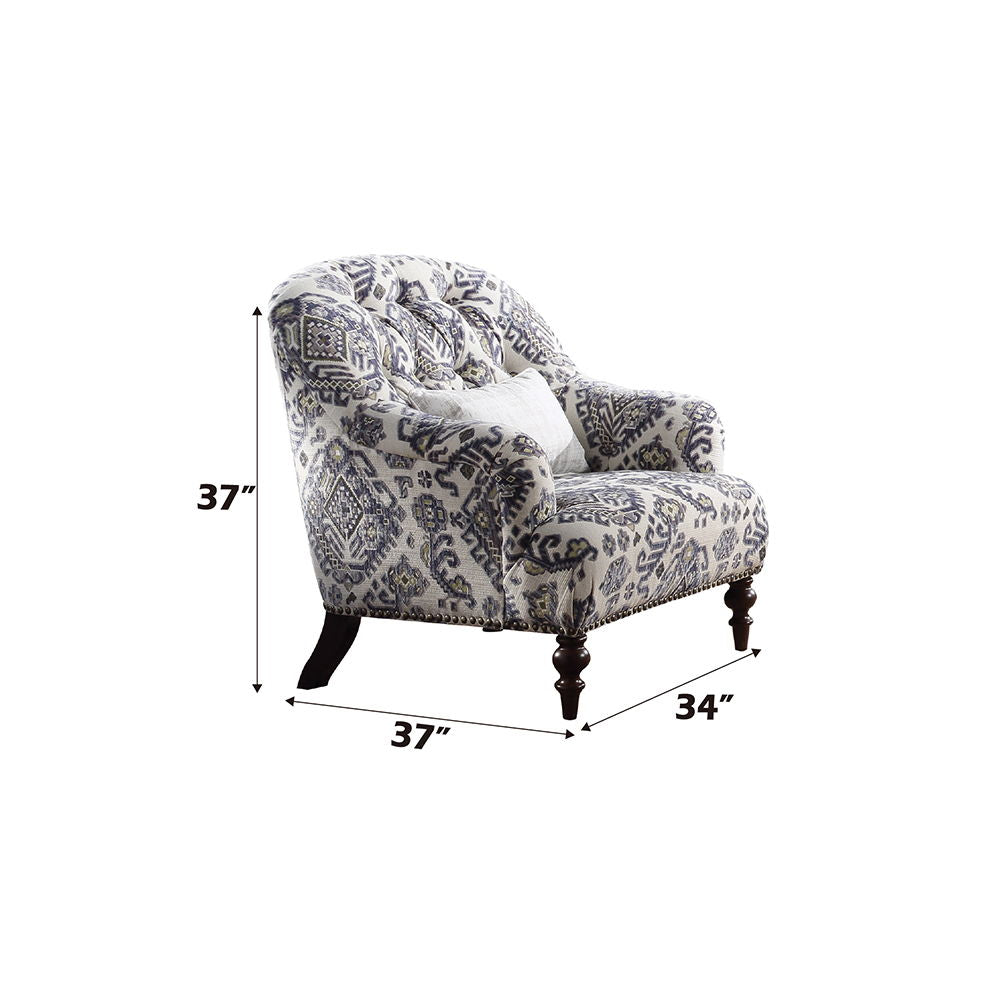 Saira - Chair With Pillow - Pattern Fabric