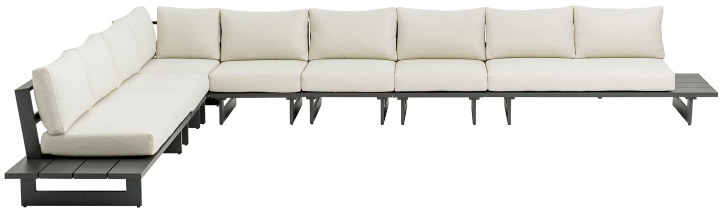 Maldives - 7 Piece Water Resistant Outdoor Patio Modular Sectional With Gray Base