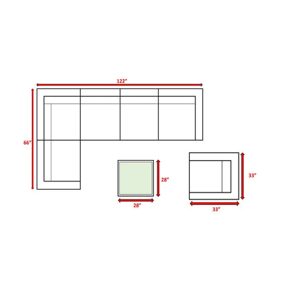 Outdoor Wicker Conversation Set With Cushions, All Weather