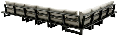 Maldives - 7 Piece Water Resistant Outdoor Patio Modular Sectional With Gray Base