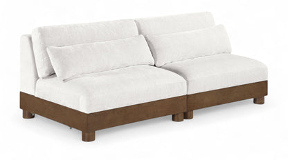 Turin - Fabric Upholstered Modular Armless Loveseat