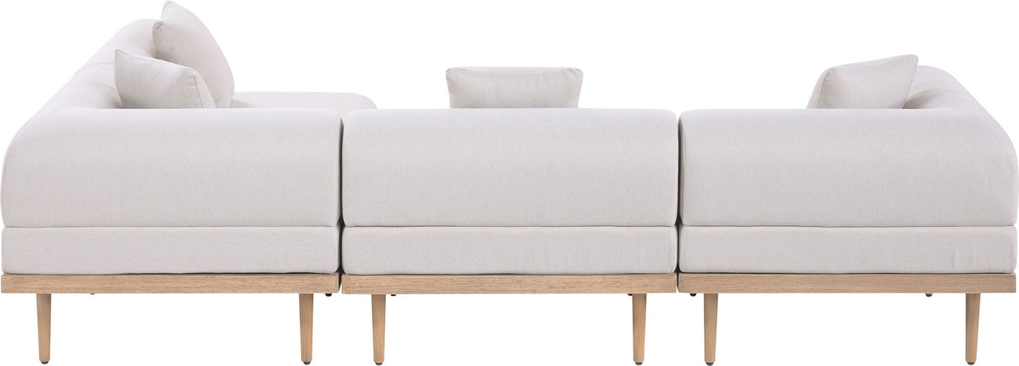 Laguna - 4 Piece 106.5" Upholstered Outdoor Patio Modular Sectional