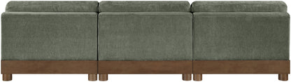 Turin - Chenille Fabric Upholstered Modular Sectional - Green