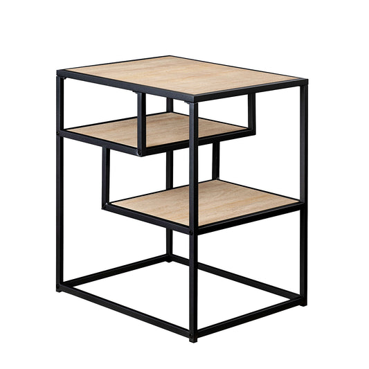 Modern Minimal Floating Shelf Side Table - Light Brown