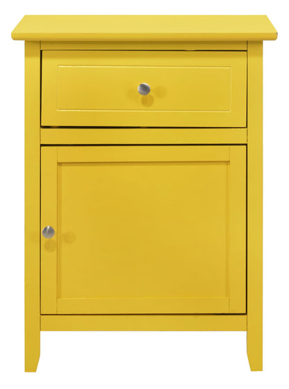 Chic Transitional Nightstand - Yellow