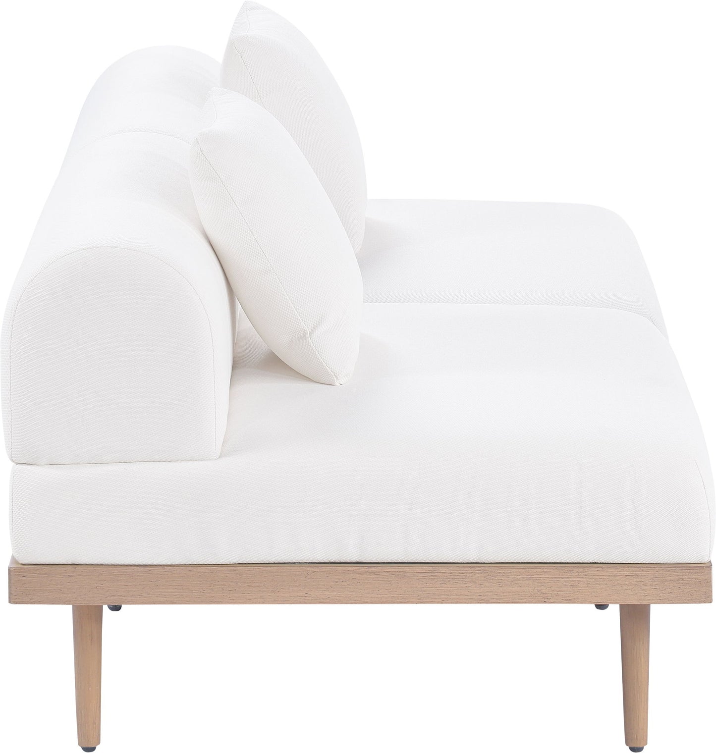 Laguna - 2 Piece Resilient Water Resistant Fabric 71" Outdoor Patio Armless Modular Loveseat