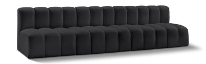 Arc - Faux Leather 4 Seats Modular Sofa