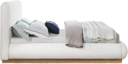 Rigby - Linen Bed With Natural Base