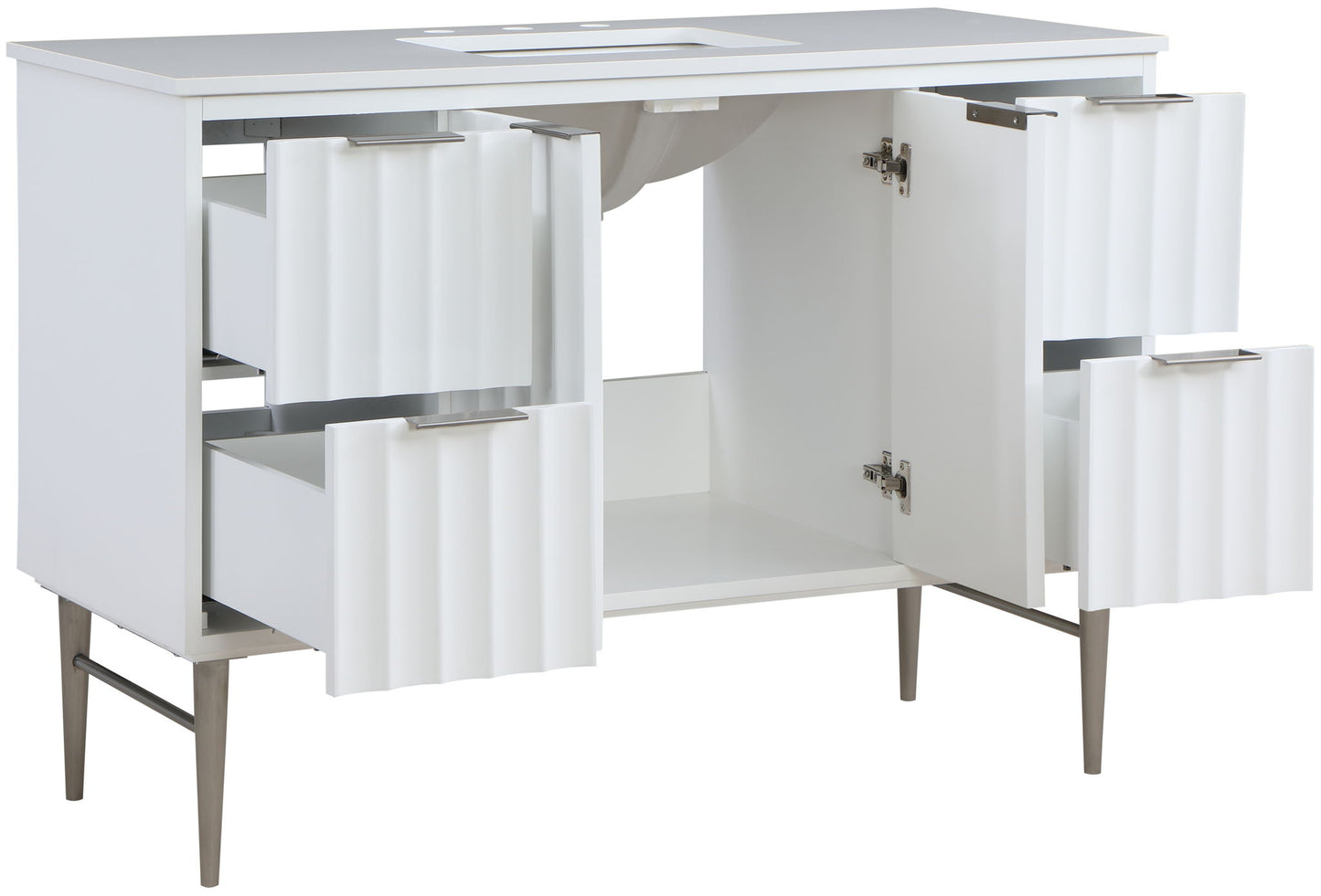 Modernist - Bathroom Vanity With Chrome Legs