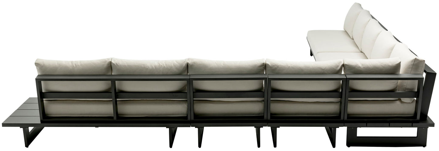 Maldives - 7 Piece Water Resistant Outdoor Patio Modular Sectional With Gray Base