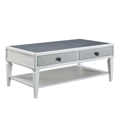 Katia - Coffee Table - Rustic Gray & Weathered White