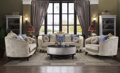 Sheridan - Sofa With 7 Pillows - Cream Fabric