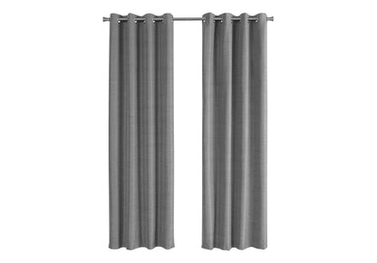 2 Pieces Set, Curtain Panel, Room Darkening, Grommet, Contemporary & Modern