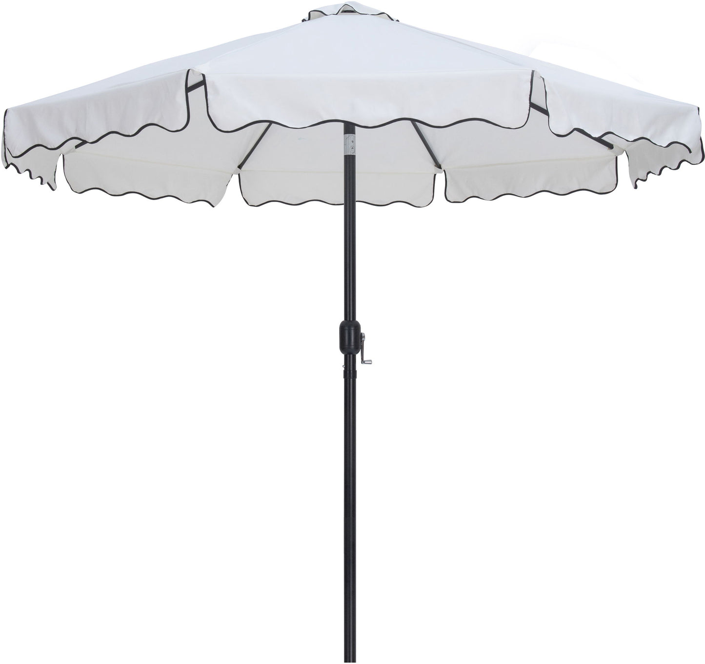 Amalfi - Patio Umbrella - White Base / Black Pole