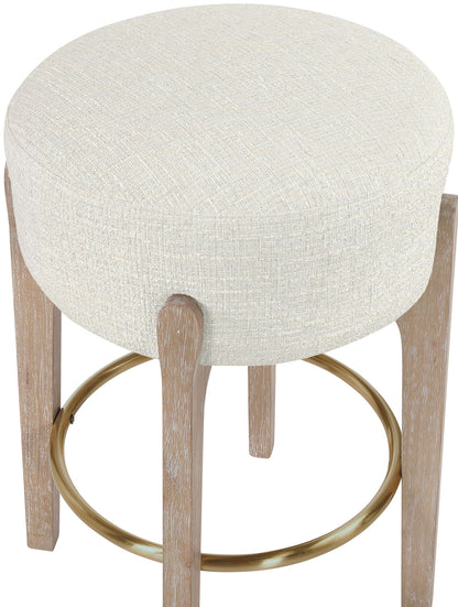 Torino - Backless Counter Stool With Brushed Natural Base (Set of 2)