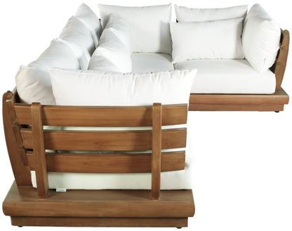 Mirella - 4 Piece Water Resistant Fabric Outdoor Patio Modular Sectional