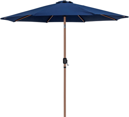 Fiji - Aluminum Patio Umbrella With Square White And Teak Base