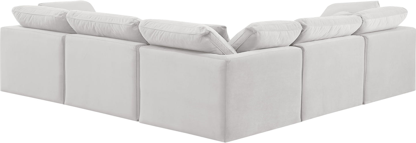 Indulge - Velvet 5 Piece Modular Corner Sectional