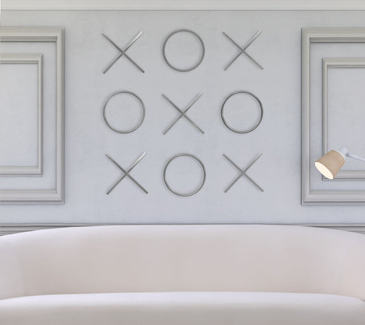 XOXO - Steel Wall Decor - Pearl Silver