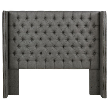Bancroft - Upholstered Full Wingback Headboard - Gray
