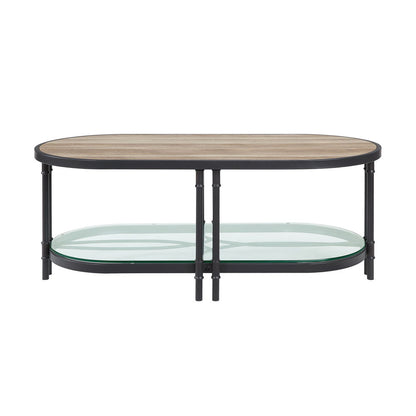 Brantley - Coffee Table - Oak & Sandy Black