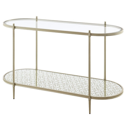 Zaba - Sofa Table - Glass Top & Champagne