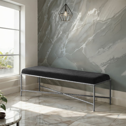 Valley - Bench With Silver Frame