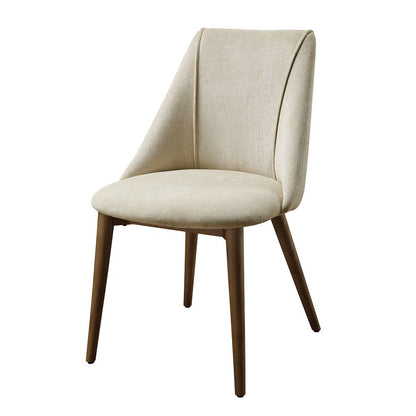 Willene - Side Chair (Set of 2) - Beige Fabric & Walnut